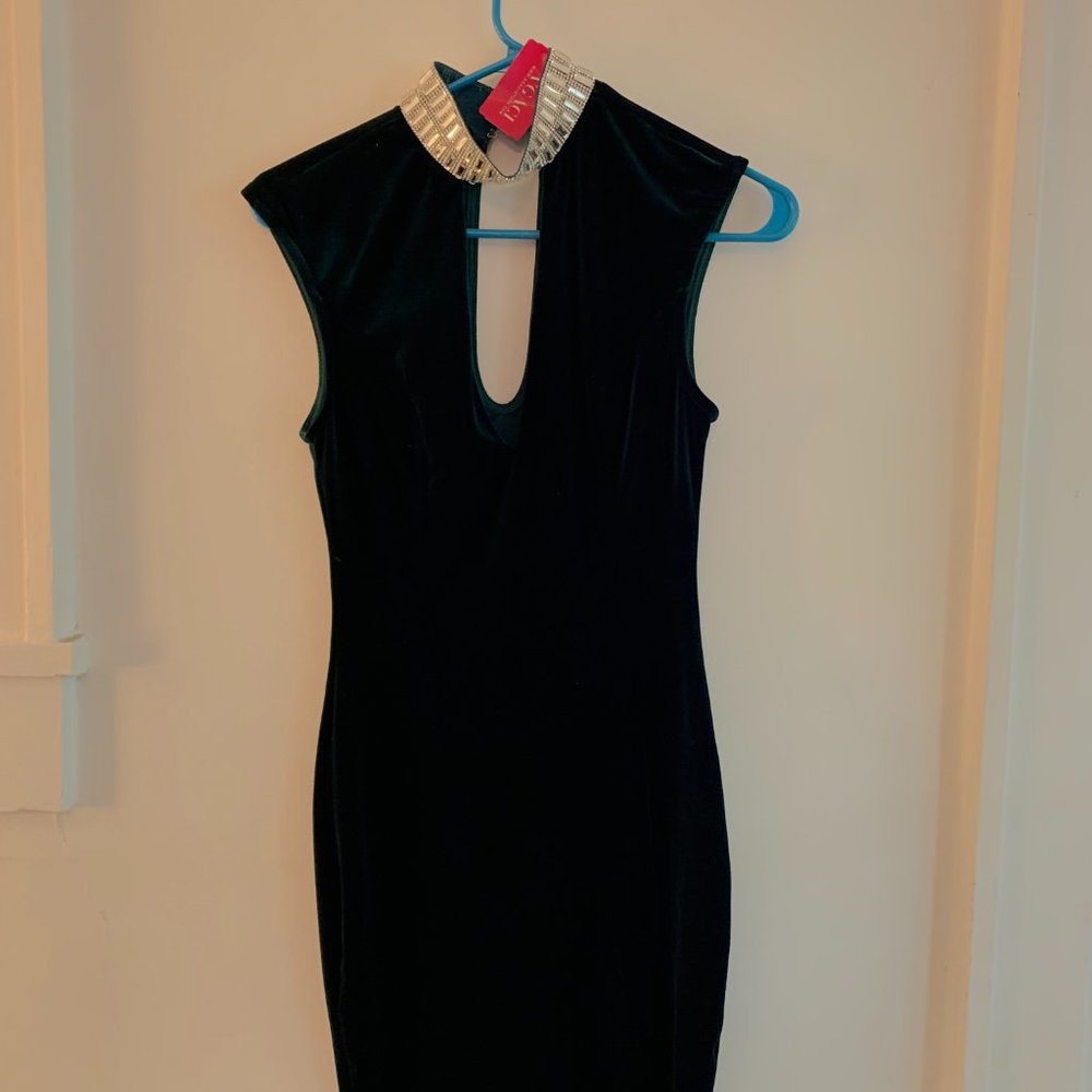 A'Gaci emerald green bodycon mini dress - Picture 3 of 4